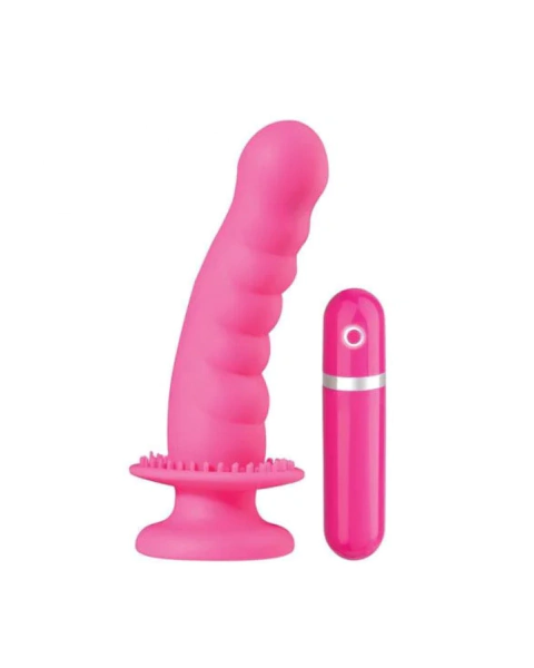 Vibrador Ponto G Com Estimuladores Ventosa E 10 Velocidades -Código 5000 - comprar online