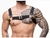 Harness elástico com argolas detalhe botão níquel - Código 4370