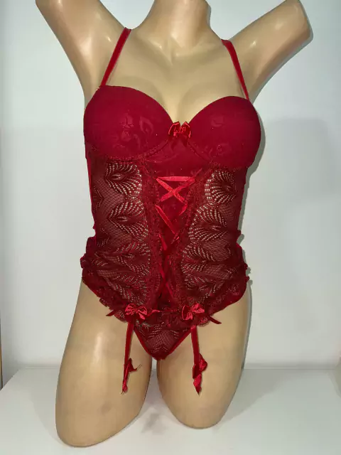 Espartilho Ana Vermelho com Glitter - Código 2728