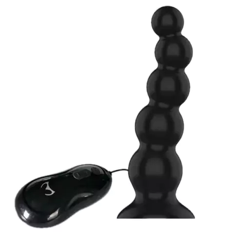 Plug com saliências e vibrador 12 modos de vibração - Código 4852