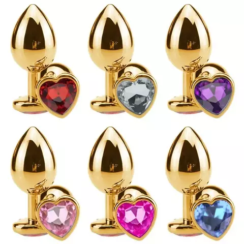 Plug Anal Metal Dourado Tamanho P - Código 4789