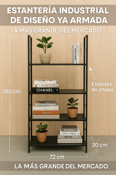 Estanteria de diseño armada 5 estantes - comprar online