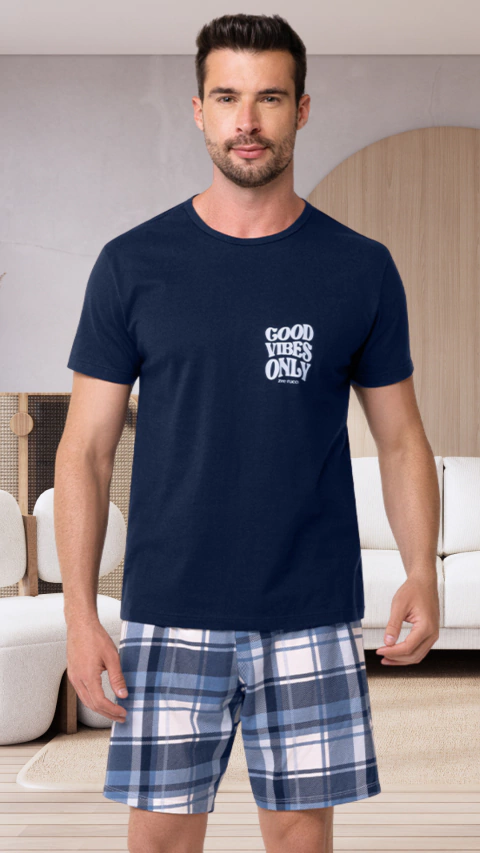 PIJAMA MASCULINO XADREZ - ALGODÃO - comprar online