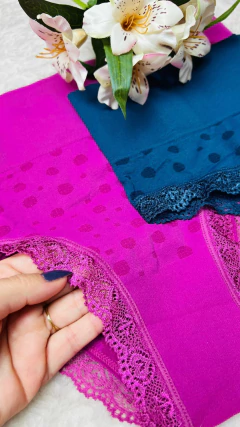 KIT COM 2 CALCINHAS (TANGA) - ROSA/AZUL - PLUS SIZE - loja online