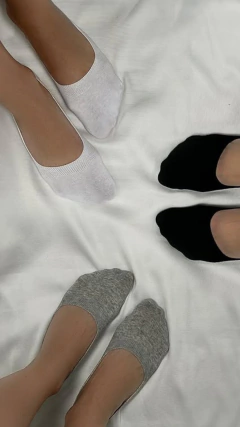 KIT 3 MEIAS SAPATILHA - BRANCO - loja online