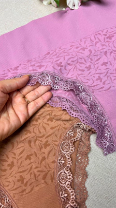 Imagem do KIT COM 2 CALCINHAS (TANGA) - ROSA/NUDE - PLUS SIZE