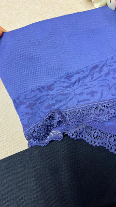 KIT COM 2 CALCINHAS (TANGA) - PRETO/AZUL - PLUS SIZE na internet