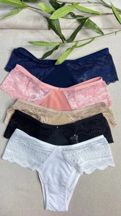 Calcinha Mila - Tanga com renda - Várias Cores - loja online