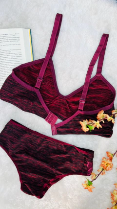 Conjunto Jessica Plus Size Vinho - RYCCA Moda Íntima