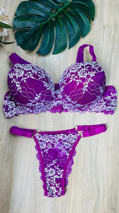 Conjunto Sensual Bicolor - Saia, Luva E Persexy - Rosa Com Branco - loja online