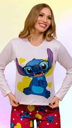 Pijama Longo - STITCH na internet