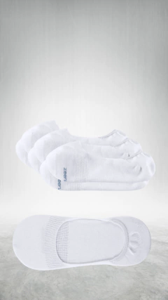 KIT 3 MEIAS SAPATILHA - BRANCO - loja online
