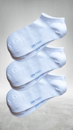 Kit 3 Meias Cano Invisivel - Branco - comprar online