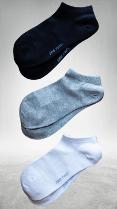 Kit 3 Meias Cano Invisível - Mescla - RYCCA Moda Íntima