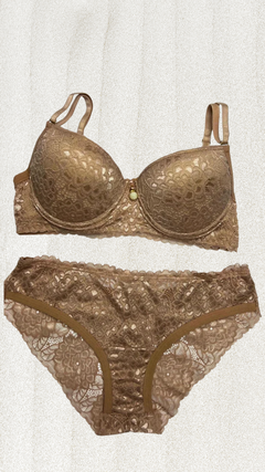 Conjunto Com Bojo De Renda - Nude - comprar online