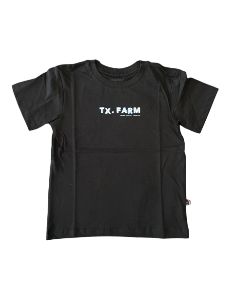CAMISETA INFANTIL TEXAS FARM PRETO REF:14307