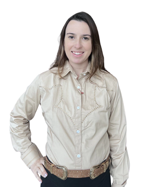 CAMISA FEMININA BEGE COUNTRY E CIA COM TAXAS REF:14019
