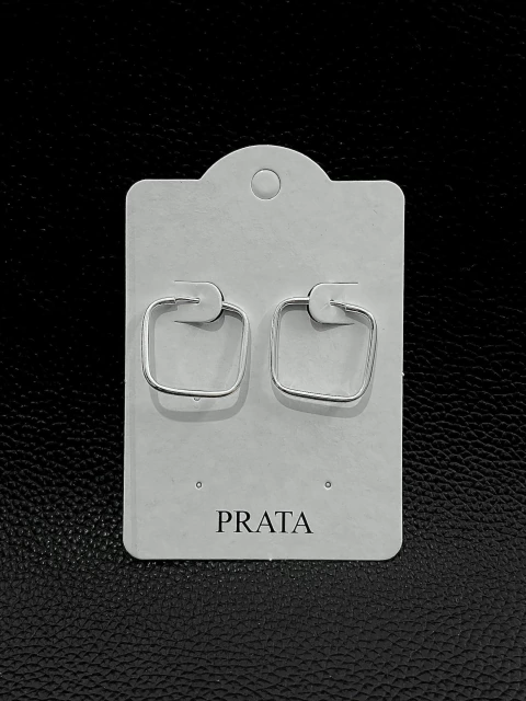 Brinco Prata 925 Argola Quadrada Fio Redondo – 1,9cm