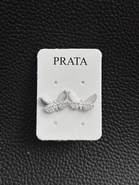Brinco Prata Libélula Cravejada