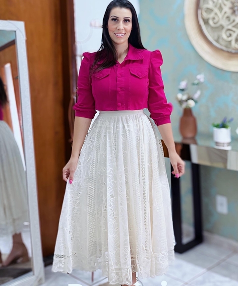 Saia Cristal Renda Max Mid pré venda
