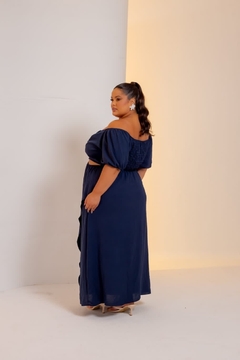Vestido Longo Ombro a Ombro Transpassado - 306272 - KIDIVA PLUS
