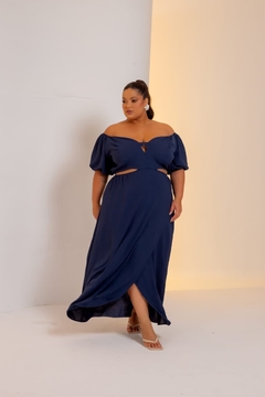 Vestido Longo Ombro a Ombro Transpassado - 306272 na internet