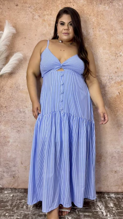Vestido Longo Listras Açucena - 316272 - loja online