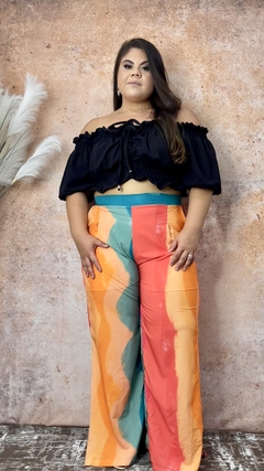 Conjunto Calça e Cropped Casual - 321012 na internet