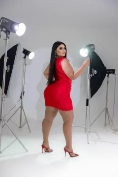 Imagem do Vestido Tubinho Detalhe em Tule Strass - 284647