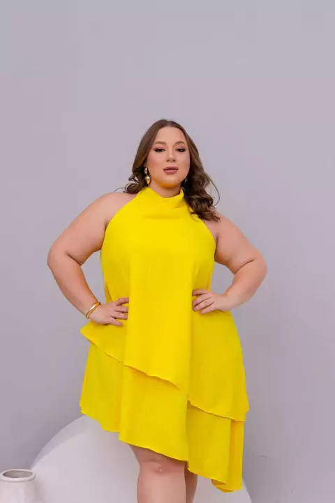 Vestido Festa Gola Alta Ponta - 292547 - comprar online