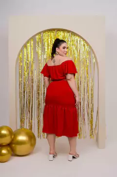Vestido Midi Com Fenda Elegante - 212547 na internet