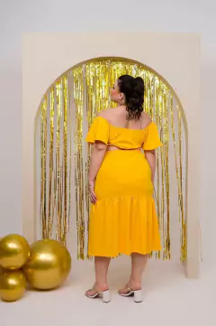 Vestido Midi Com Fenda Elegante - 212547 - loja online
