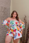 Conjunto Ciganinha Short Saia Amarração - 308112