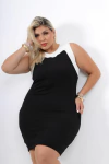 Vestido Malha Compostela Black e White - 323447