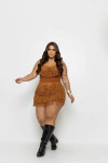 Conjunto Franja Balada Strass Luxo - 327212