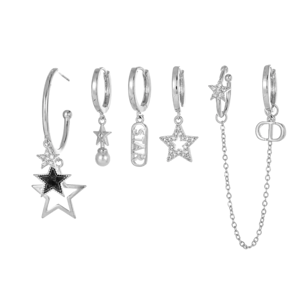 Set rockstar plateado
