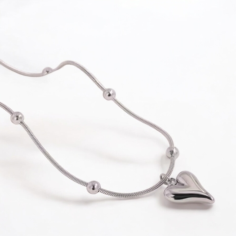 Cadena cuore mio plateada - comprar online