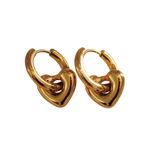Argollas corazoncito dorado