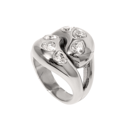Anillo kuno plateado