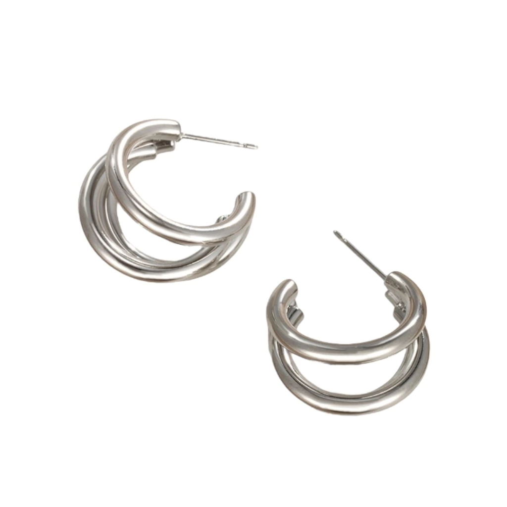 Argollas tone plateadas