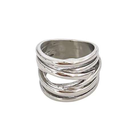 Anillo forest plateado