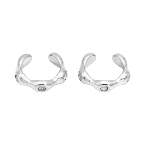 Cuff prins plateado (x unidad)