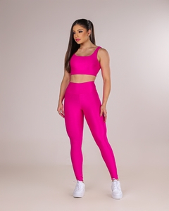 Conjunto Legging Microcanelado Rosa Fulô