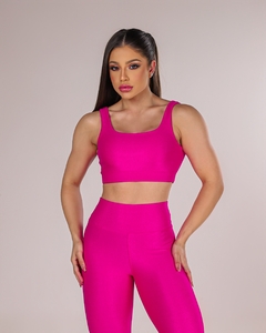 Conjunto Legging Microcanelado Rosa Fulô - comprar online