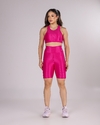 Conjunto Bermuda Microcanelado Rosa Fulô