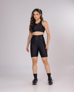 Conjunto Bermuda Microcanelado Preto