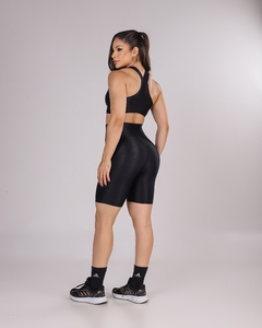 Conjunto Bermuda Microcanelado Preto - comprar online