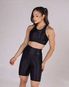 Conjunto Bermuda Microcanelado Preto na internet