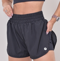 Short Duplo Tactel Preto - comprar online