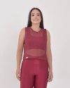 Cropped Lia em Tela Cereja - comprar online
